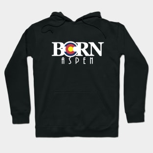 BORN Aspen (long white text) Hoodie